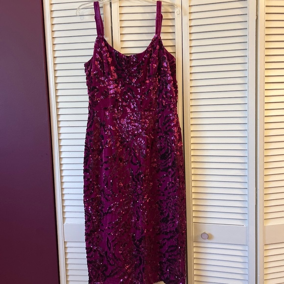Dress the Population Fuchsia Sequin Dress - Picture 1 of 4
